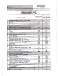 Cjenik za nestandardne usluge – DISTRIBUCIJA